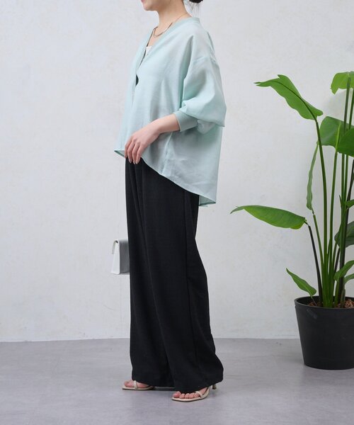 Jena espace merveilleux(ジェナ エスパスメルヴェイユ)の「ストライプワイドパンツ(その他パンツ・レディース・ブラック/ベージュ・FREE)」の7枚目の写真