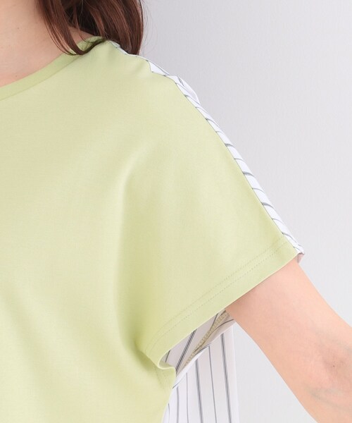 SHOO・LA・RUE（シューラルー）の「【体型カバー/S-LL】インせず着られる 前後素材切替Tシャツ（Tシャツ/カットソー・レディース・チャコールグレー/ホワイト系3/ブラック/ライトグリーン系2/ベビーピンク/ネイビー系2・02/01/04/03）」の20枚目の写真