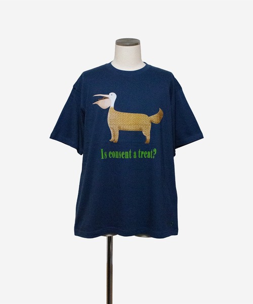 IRONY's TOKYO(アイロニーズトウキョウ)の「IRONY's TOKYO Tee Swallow the dog(Tシャツ/カットソー・メンズ・ホワイト/インディゴブルー/ブラック・3)」の3枚目の写真