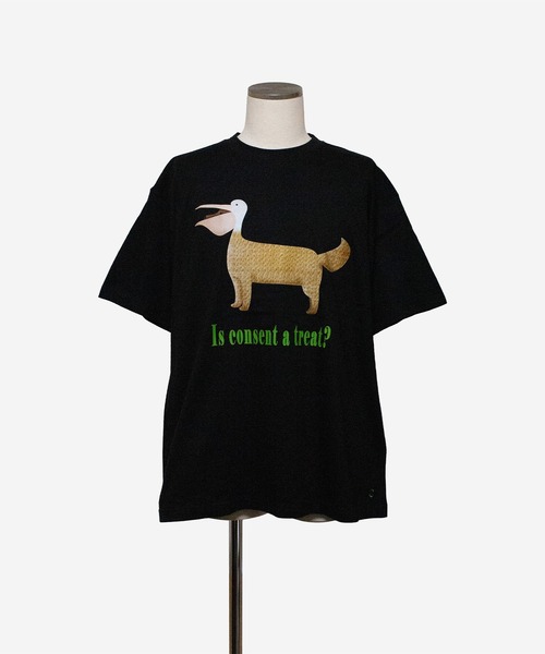 IRONY's TOKYO(アイロニーズトウキョウ)の「IRONY's TOKYO Tee Swallow the dog(Tシャツ/カットソー・メンズ・ホワイト/インディゴブルー/ブラック・3)」の1枚目の写真