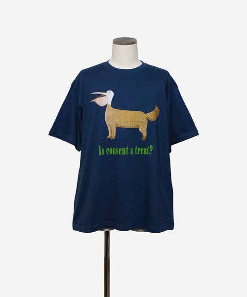 IRONY's TOKYO(アイロニーズトウキョウ)の「IRONY's TOKYO Tee Swallow the dog(Tシャツ/カットソー・メンズ・ホワイト/インディゴブルー/ブラック・3)」の8枚目の写真