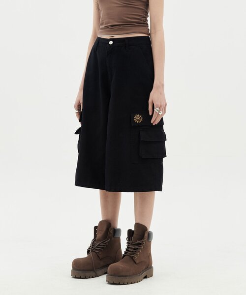 CIAOPANIC（チャオパニック）の「【DEFGARMENTS/デフガーメンツ】OX. CARGO SHORTS（その他パンツ・レディース・ブラック/ベージュ・LARGE/MEDIUM/SMALL）」の2枚目の写真