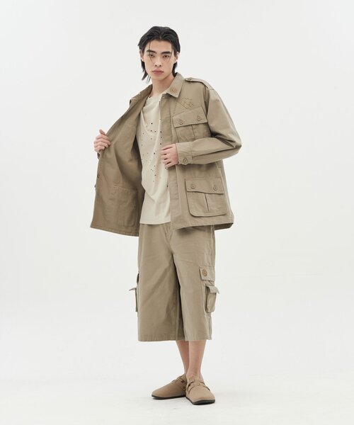 CIAOPANIC（チャオパニック）の「【DEFGARMENTS/デフガーメンツ】OX. CARGO SHORTS（その他パンツ・レディース・ブラック/ベージュ・LARGE/MEDIUM/SMALL）」の6枚目の写真