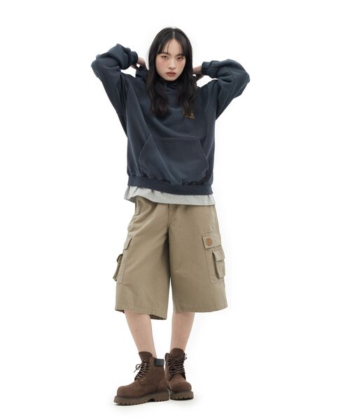 CIAOPANIC（チャオパニック）の「【DEFGARMENTS/デフガーメンツ】OX. CARGO SHORTS（その他パンツ・レディース・ブラック/ベージュ・LARGE/MEDIUM/SMALL）」の7枚目の写真