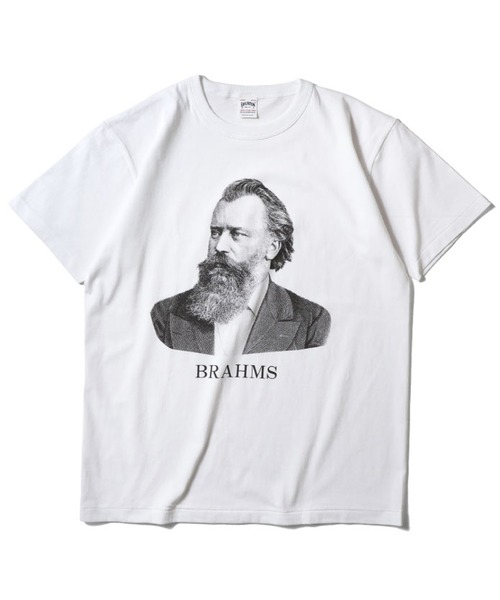 HOUSTON(ヒューストン)の「BRAHAMS Tシャツ(Tシャツ/カットソー・メンズ・オフホワイト/グレー/オリーブ・MEDIUM/X-LARGE/LARGE)」の1枚目の写真