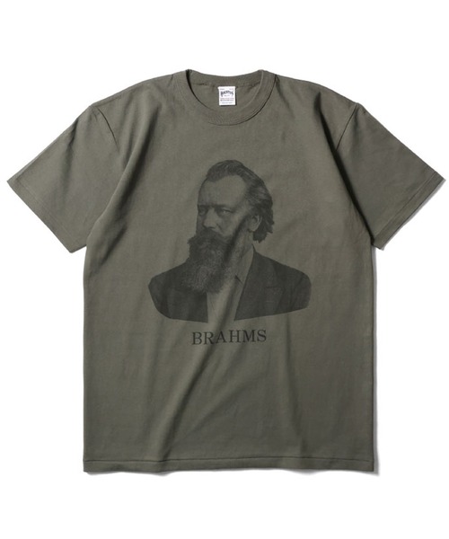 HOUSTON(ヒューストン)の「BRAHAMS Tシャツ(Tシャツ/カットソー・メンズ・オフホワイト/グレー/オリーブ・MEDIUM/X-LARGE/LARGE)」の3枚目の写真
