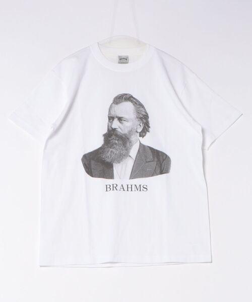 HOUSTON(ヒューストン)の「BRAHAMS Tシャツ(Tシャツ/カットソー・メンズ・オフホワイト/グレー/オリーブ・MEDIUM/X-LARGE/LARGE)」の5枚目の写真