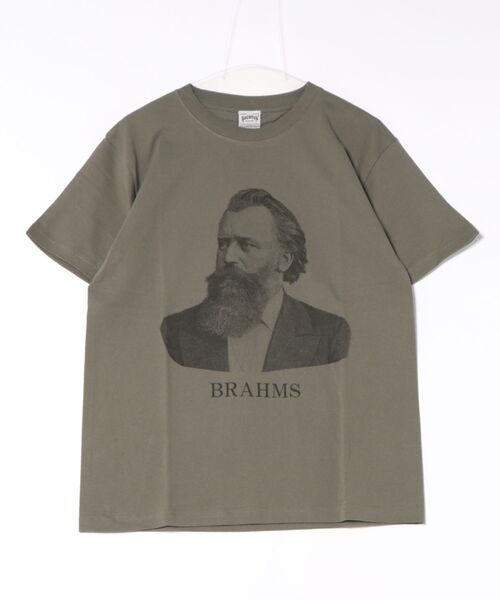 HOUSTON(ヒューストン)の「BRAHAMS Tシャツ(Tシャツ/カットソー・メンズ・オフホワイト/グレー/オリーブ・MEDIUM/X-LARGE/LARGE)」の8枚目の写真