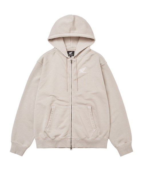 PHYPS MOTORCYCLE(フィップスモーターサイクル)の「Pigment Scratch Logo Hoodie Zip-Up Beige(パーカー・レディース・その他・MEDIUM/LARGE/X-LARGE/SMALL)」の2枚目の写真