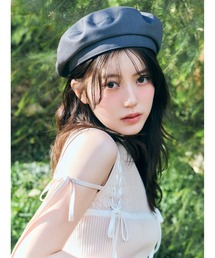 SNIDEL（スナイデル）の「2WAYリボンベレー（ハンチング/ベレー帽）」