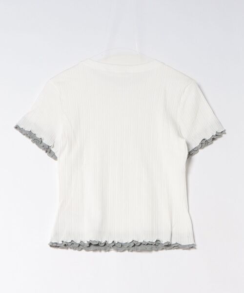 frunco(フランコ)の「【ZOZOTOWN限定】重ね着風メローリブTシャツ(Tシャツ/カットソー・レディース・ブラック/ホワイト/ブルー/グレー・FREE)」の5枚目の写真