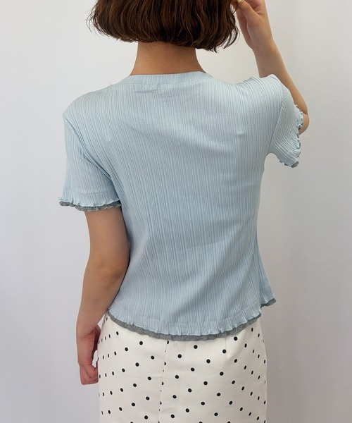 frunco(フランコ)の「【ZOZOTOWN限定】重ね着風メローリブTシャツ(Tシャツ/カットソー・レディース・ブラック/ホワイト/ブルー/グレー・FREE)」の21枚目の写真
