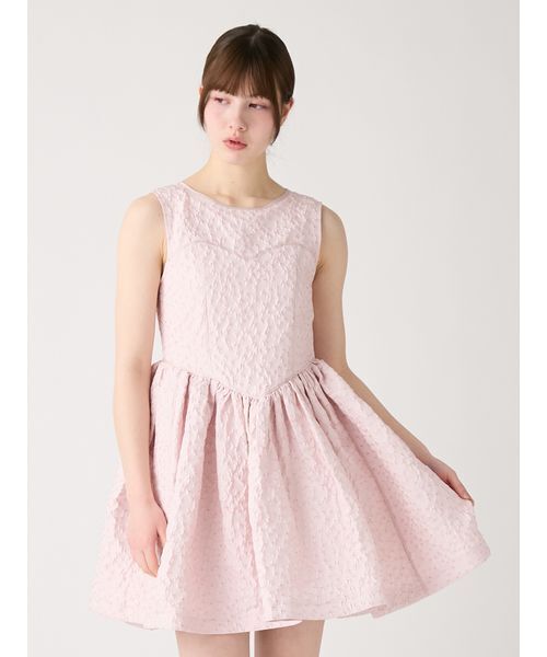 FURFUR(ファーファー)の「フラワージャガードミニドレス(ドレス・レディース・ピンク/グレー/ブラック・F)」の13枚目の写真