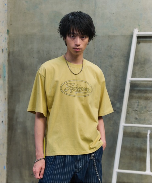 ILL'S(イルズ)の「FRONT GRAPHIC T-SHIRT / フロントグラフィックTシャツ メンズ レディース ユニセックス(Tシャツ/カットソー・メンズ・チャコールグレー/イエロー/ピンク・M/L)」の4枚目の写真