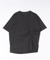 【C-FORTPOINT/フォートポイント】【1枚でサマになるTシャツ 着痩せ効果も◎】フロントねじりデザイン ビッグシルエットTシャツ 綿100% 体型カバー 立体デザイン きれいめ 大人カジュアル