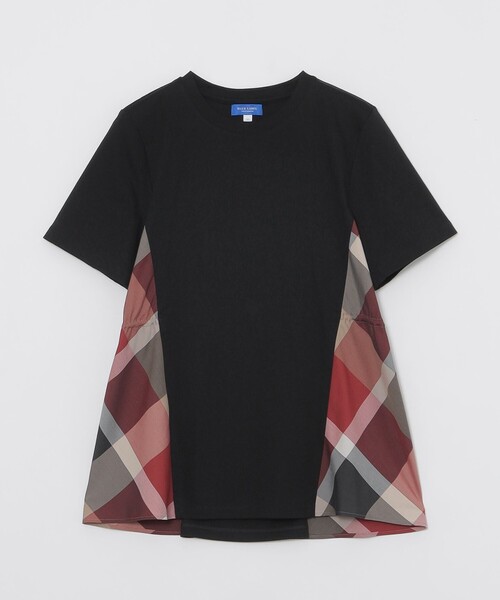 BLUE LABEL CRESTBRIDGE（ブルーレーベルクレストブリッジ）の「【一部店舗限定】サイドチェックスムースカットソー（Tシャツ/カットソー・レディース・ブラック/オフホワイト・40/38）」の12枚目の写真
