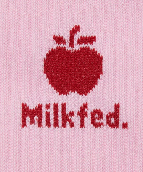 MILKFED.(ミルクフェド)の「APPLE LOGO SOCKS(ソックス/靴下・レディース・オフホワイト/ピンク/ブラック・ONE SIZE)」の8枚目の写真