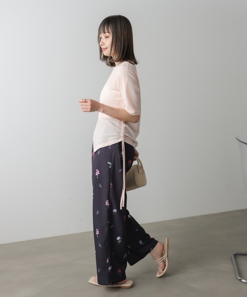 Bab(バブ)の「シアーリボンヘムスリットトップス(Tシャツ/カットソー・レディース・ライトピンク/アイボリー/ブラック・FREE)」の22枚目の写真