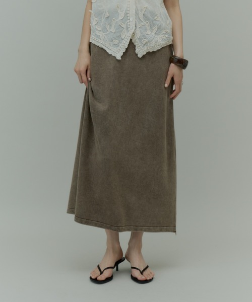 Plumel(プルメル)の「Over Dye Cut Long Skirt / オーバーダイカットロングスカート(スカート・レディース・ブラウン/グレー・MEDIUM)」の22枚目の写真