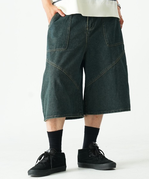 Beno(ビーノ)の「ワイド ショートパンツ(その他パンツ・メンズ・ブルー/グレー/ブラック・MEDIUM/LARGE)」の2枚目の写真