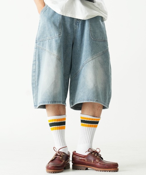Beno(ビーノ)の「ワイド ショートパンツ(その他パンツ・メンズ・ブルー/グレー/ブラック・MEDIUM/LARGE)」の3枚目の写真