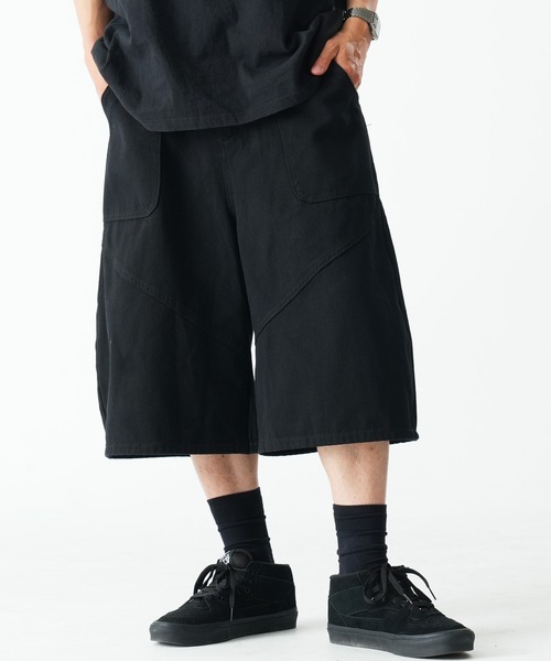 Beno(ビーノ)の「ワイド ショートパンツ(その他パンツ・メンズ・ブルー/グレー/ブラック・MEDIUM/LARGE)」の1枚目の写真