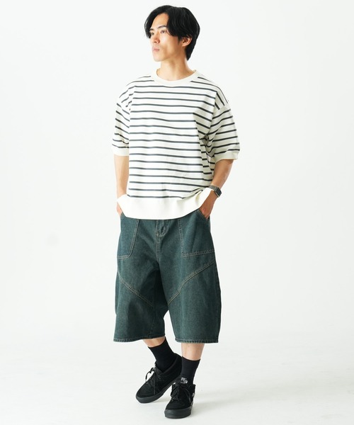 Beno(ビーノ)の「ワイド ショートパンツ(その他パンツ・メンズ・ブルー/グレー/ブラック・MEDIUM/LARGE)」の11枚目の写真