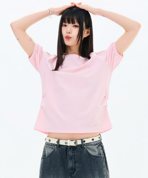 CHASECULT(チェイスカルト)の「レディース クールボリュームスリーブ 半袖Tシャツ-FCZG5854D0P(Tシャツ/カットソー・レディース・ピンク・85/90)」の1枚目の写真