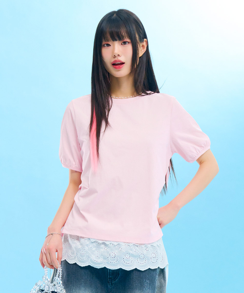 CHASECULT(チェイスカルト)の「レディース クールボリュームスリーブ 半袖Tシャツ-FCZG5854D0P(Tシャツ/カットソー・レディース・ピンク・85/90)」の3枚目の写真