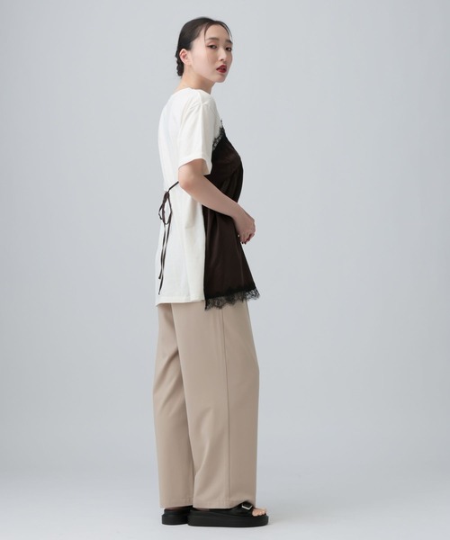 LEPSIM(レプシィム)の「ギャザーストレートパンツ 646557(その他パンツ・レディース・グレイッシュベージュ/ブラック/ネイビー・FREE)」の13枚目の写真