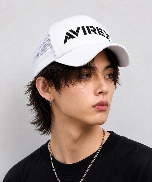 セール】【別注】【限定】AVIREX ビッグロゴ メッシュキャップ