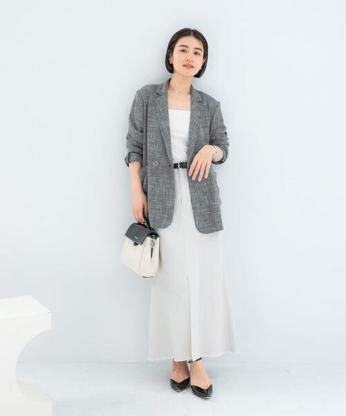 URBAN RESEARCH ROSSO WOMEN（アーバンリサーチ　ロッソ）の「テンセルデニムロングスカート（スカート・レディース・グレー/アイボリー・36/38）」の9枚目の写真