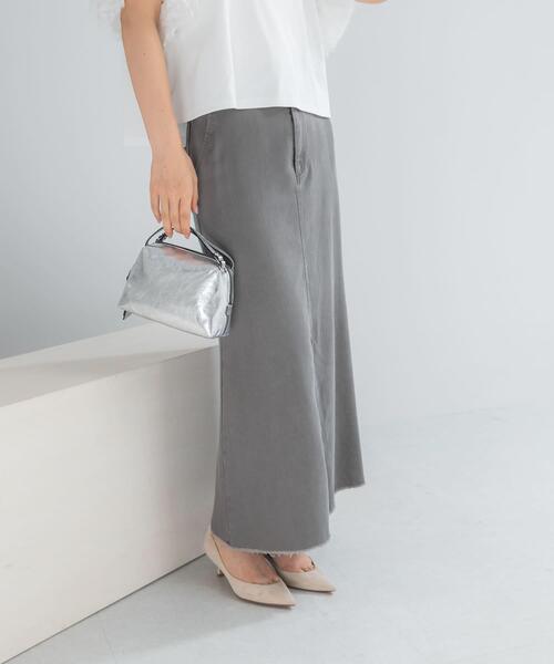 URBAN RESEARCH ROSSO WOMEN（アーバンリサーチ　ロッソ）の「テンセルデニムロングスカート（スカート・レディース・グレー/アイボリー・36/38）」の17枚目の写真