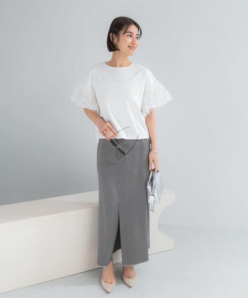 URBAN RESEARCH ROSSO WOMEN（アーバンリサーチ　ロッソ）の「テンセルデニムロングスカート（スカート・レディース・グレー/アイボリー・36/38）」の19枚目の写真