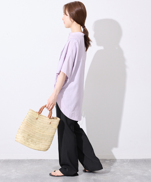 SLOBE IENA(スローブイエナ)の「《WEB限定/4サイズ展開/追加》ピンタックセミフレアパンツ(その他パンツ・レディース・ブラック・38/36/34/40)」の16枚目の写真