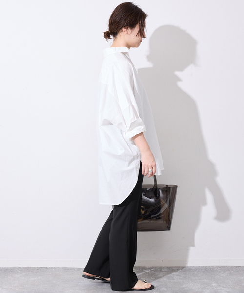 SLOBE IENA(スローブイエナ)の「《WEB限定/4サイズ展開/追加》ピンタックセミフレアパンツ(その他パンツ・レディース・ブラック・38/36/34/40)」の19枚目の写真