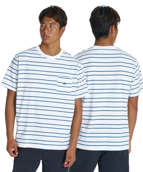 Quiksilver(クイックシルバー)の「QUIKSILVER メンズ QS BORDER ST 半袖ボーダーTシャツ レギュラーフィット【2026年夏モデル】(Tシャツ/カットソー・メンズ・ホワイト/マスタード/ブルー・LARGE/MEDIUM/X-LARGE)」の2枚目の写真