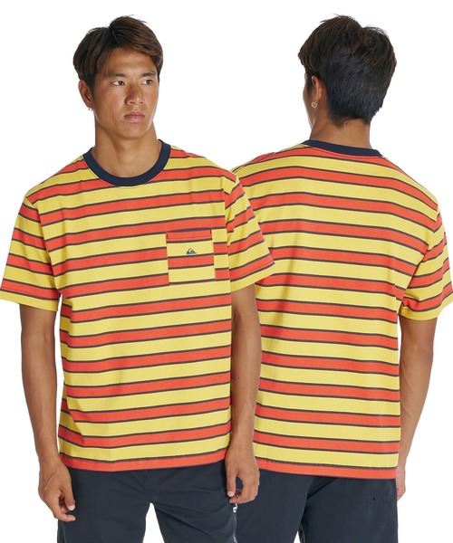 Quiksilver(クイックシルバー)の「QUIKSILVER メンズ QS BORDER ST 半袖ボーダーTシャツ レギュラーフィット【2026年夏モデル】(Tシャツ/カットソー・メンズ・ホワイト/マスタード/ブルー・LARGE/MEDIUM/X-LARGE)」の3枚目の写真