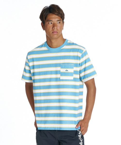 Quiksilver(クイックシルバー)の「QUIKSILVER メンズ QS BORDER ST 半袖ボーダーTシャツ レギュラーフィット【2026年夏モデル】(Tシャツ/カットソー・メンズ・ホワイト/マスタード/ブルー・LARGE/MEDIUM/X-LARGE)」の7枚目の写真