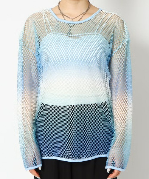 GORGE(ゴージ)の「グラデーションフィッシュネットプルオーバー(Tシャツ/カットソー・レディース・イエロー/グリーン・F)」の3枚目の写真