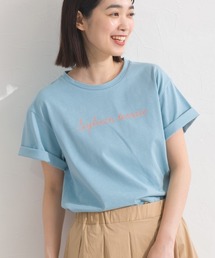 きれいめロゴプリント半袖Tシャツ