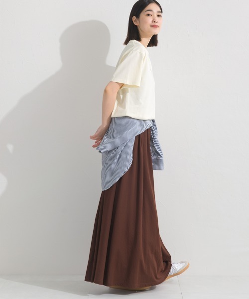 OMNES(オムネス)の「きれいめロゴプリント半袖Tシャツ(Tシャツ/カットソー・レディース・アイボリー/サックスブルー/ネイビー/ブラック・FREE)」の11枚目の写真