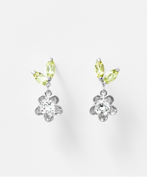 Jewel closet by L&Co.(ジュエルクローゼットバイエルアンドコー)の「K10 フラワー モチーフ ピアス(ピアス(両耳用)・レディース・ピンクゴールド/ホワイトゴールド・FREE)」の8枚目の写真