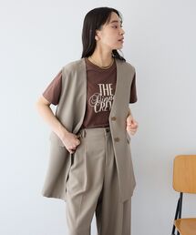 【ウォッシャブル】バックデザインジレ