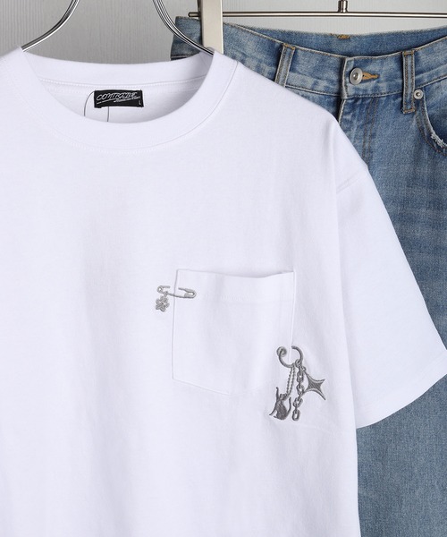 WESTSEA(ウエストシー)の「刺繍ポケット オーバーサイズ 半袖Tシャツ(Tシャツ/カットソー・メンズ・ホワイト/ブラック系その他3/ホワイト系その他3/ホワイト系その他5/ブラック系その他6/ブラック系その他5/ホワイト系その他6・L/M)」の2枚目の写真