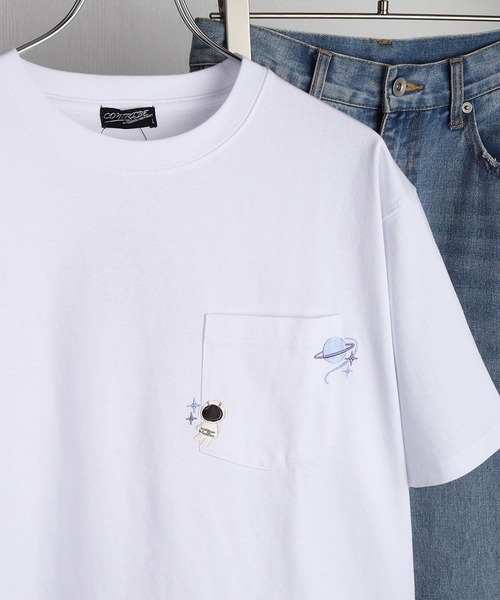 WESTSEA(ウエストシー)の「刺繍ポケット オーバーサイズ 半袖Tシャツ(Tシャツ/カットソー・メンズ・ホワイト/ブラック系その他3/ホワイト系その他3/ホワイト系その他5/ブラック系その他6/ブラック系その他5/ホワイト系その他6・L/M)」の3枚目の写真
