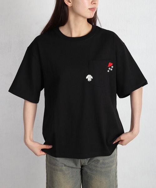WESTSEA(ウエストシー)の「刺繍ポケット オーバーサイズ 半袖Tシャツ(Tシャツ/カットソー・メンズ・ホワイト/ブラック系その他3/ホワイト系その他3/ホワイト系その他5/ブラック系その他6/ブラック系その他5/ホワイト系その他6・L/M)」の5枚目の写真