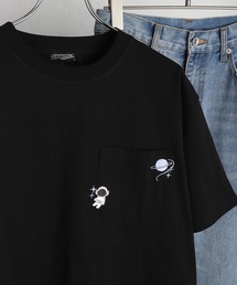 刺繍ポケット オーバーサイズ 半袖Tシャツ