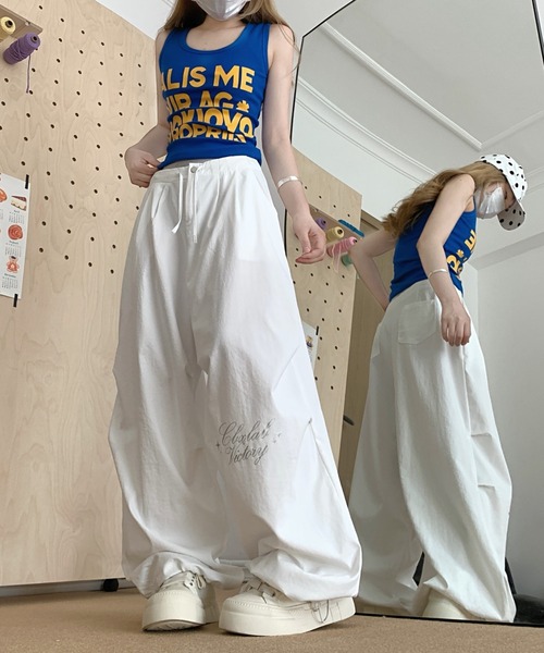 FAVORITO（ファヴォリート）の「ワイドレッグ（その他パンツ・レディース・ライトブルー/ホワイト/ブラック・L/M/S）」の21枚目の写真