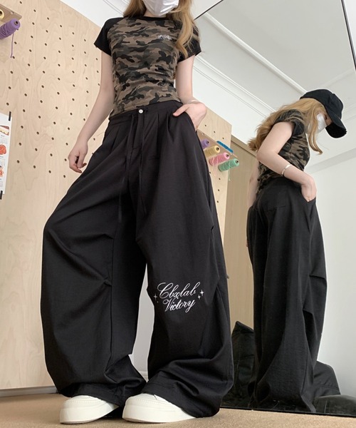 FAVORITO（ファヴォリート）の「ワイドレッグ（その他パンツ・レディース・ライトブルー/ホワイト/ブラック・L/M/S）」の9枚目の写真
